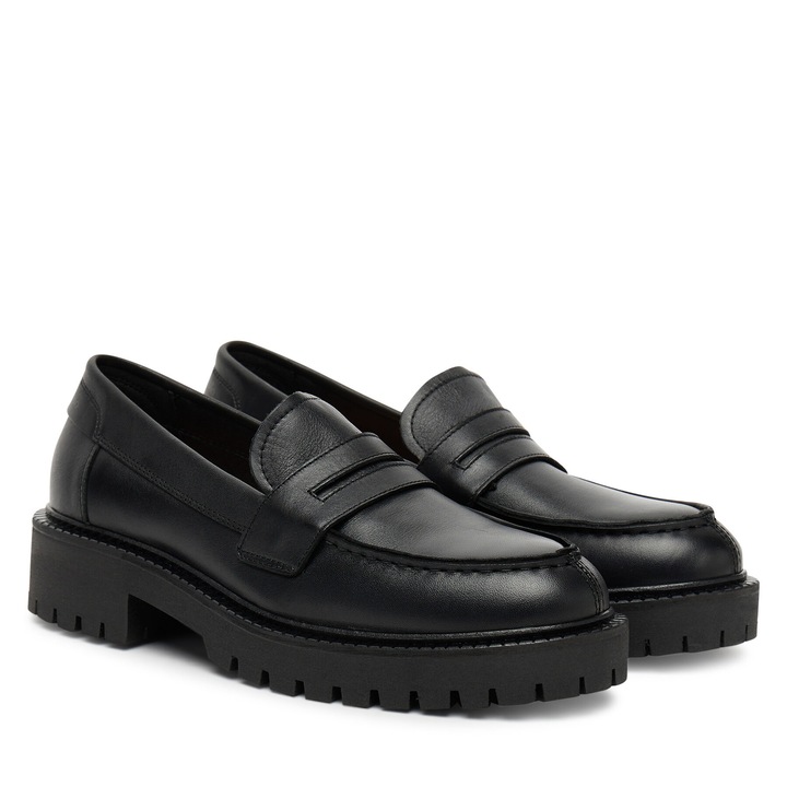 Дамски мокасини, Marc O'Polo, естествена кожа, черен, 41 EU