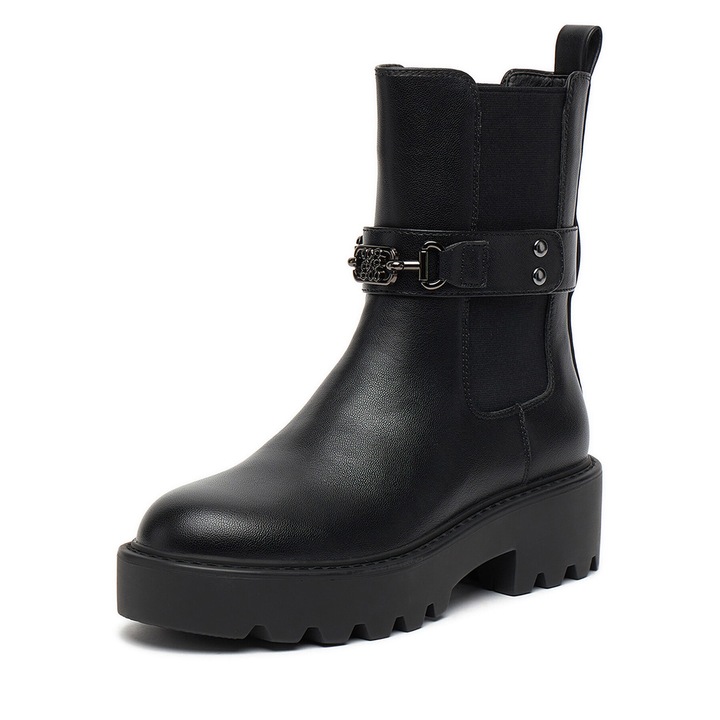 Botine dama CEO-KAMILA-01, NINE WEST, Textil, Negru