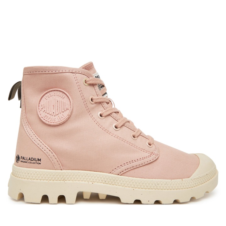 Ghete dama Palladium Pampa Hi Zip, roz, textil, 40 EU