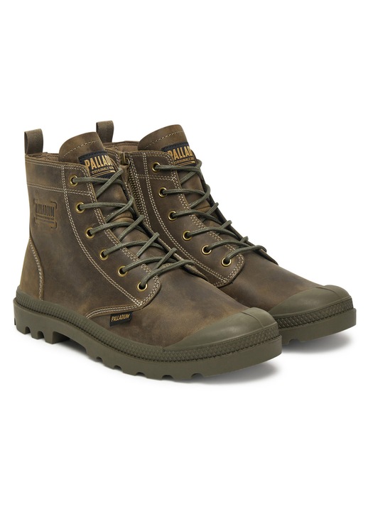 Ghete barbati Palladium Pampa Zip Lth Legacy, piele naturala, verde, set de bocanci