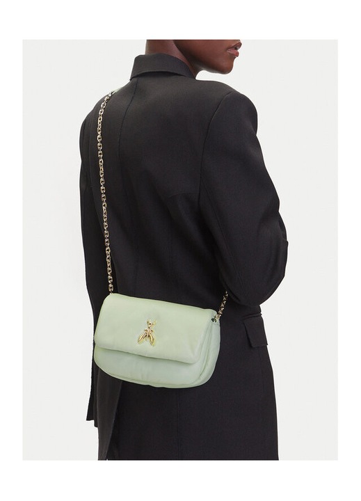 Geanta dama Patrizia Pepe G596, piele naturala, model universal, culoare neagra