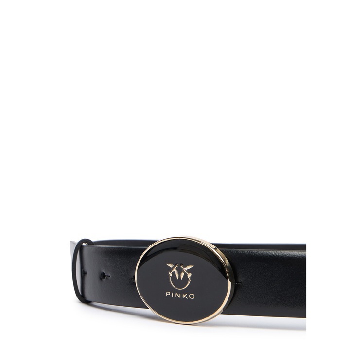 Piele naturala M Pinko Black Z99L Pinko curea de dama femeie Black Z99L Email rotund H2,8 Be curea de dama dama