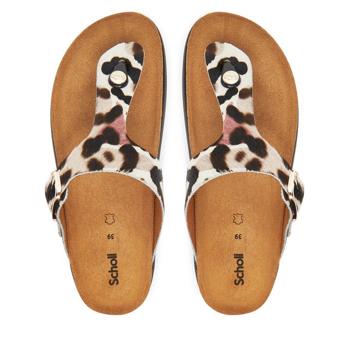 Slapi dama, Scholl, piele naturala, alb