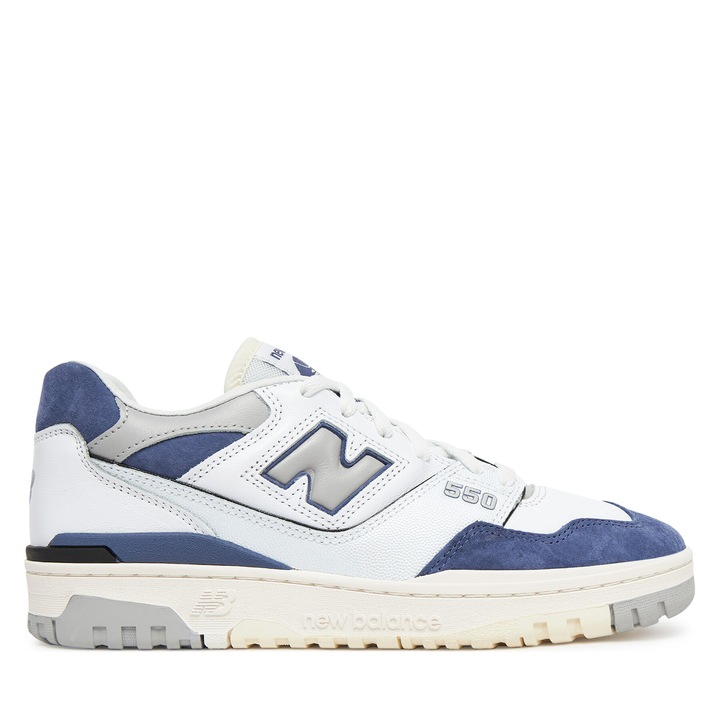 Tenisi New Balance piele naturala, Alb/Albastru