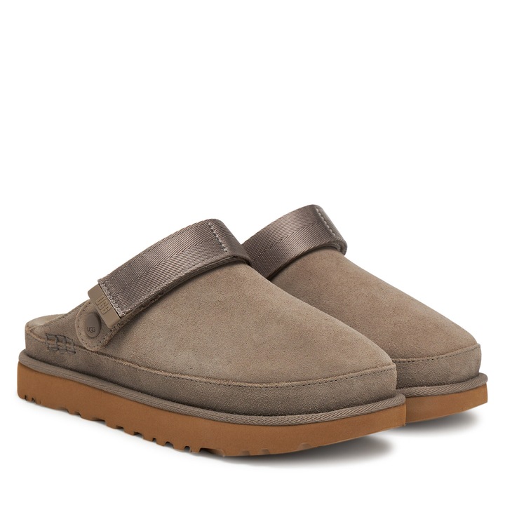 Női papucs, UGG, természetes bőr, Skp W modell, szürke