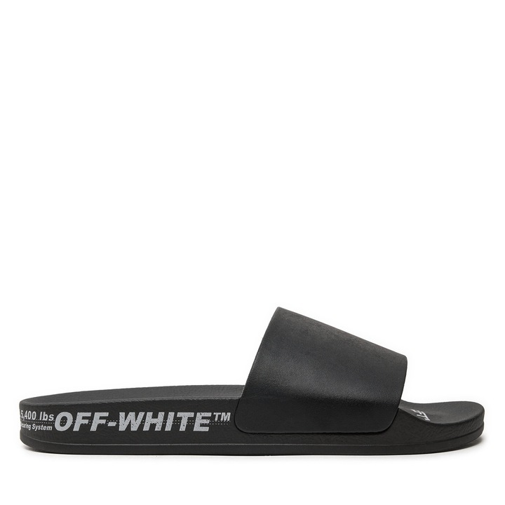 Férfi papucs, Off White, OMIC001S22MAT0011001 modell, fekete szín, 39 EU
