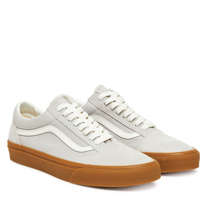 Férfi tornacipő, Vans, Old Skool, természetes bőr, szürke