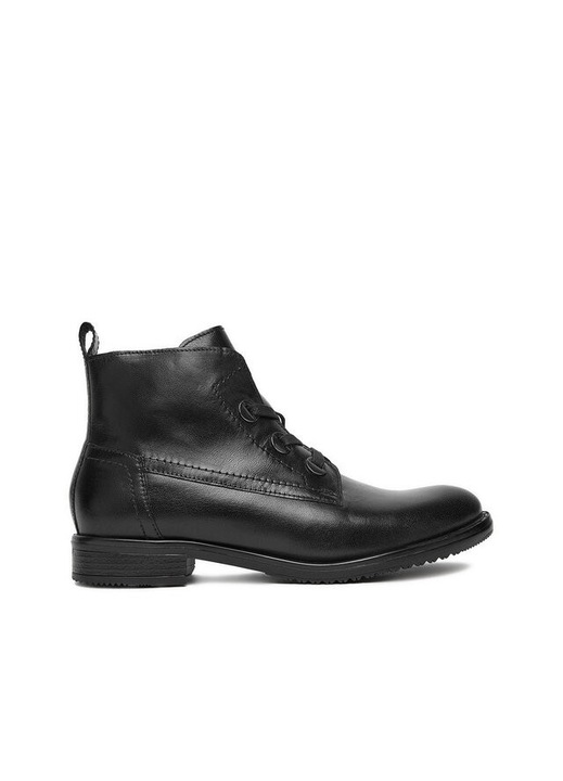 Botine negre din piele naturala pentru femei, Negru