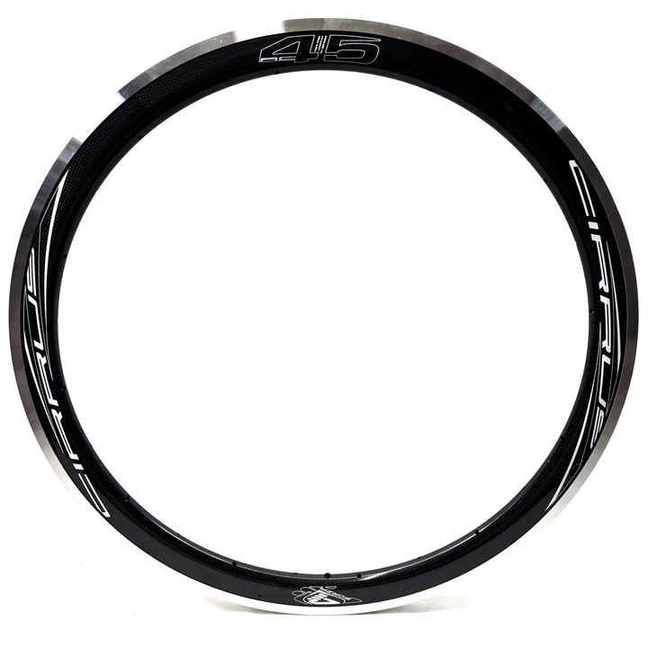 Задна капла за велосипед FORZA, 4ZA CIRRUS Carbon-Alu, T45 24H, 18x25mm, черна