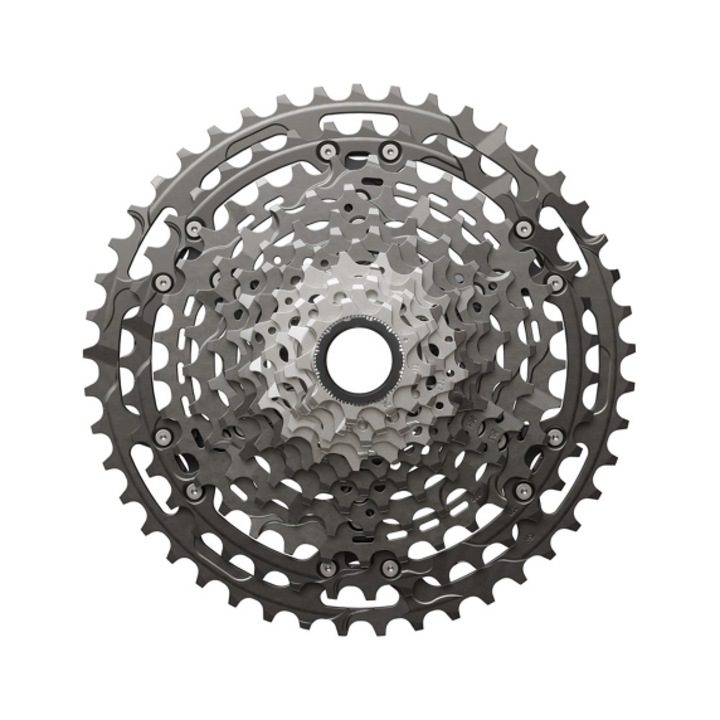 Pinioane bicicleta Shimano XTR CS-M9200, 12 viteze, 9-45T, compatibil Micro Spline, material: otel, titan, aluminiu