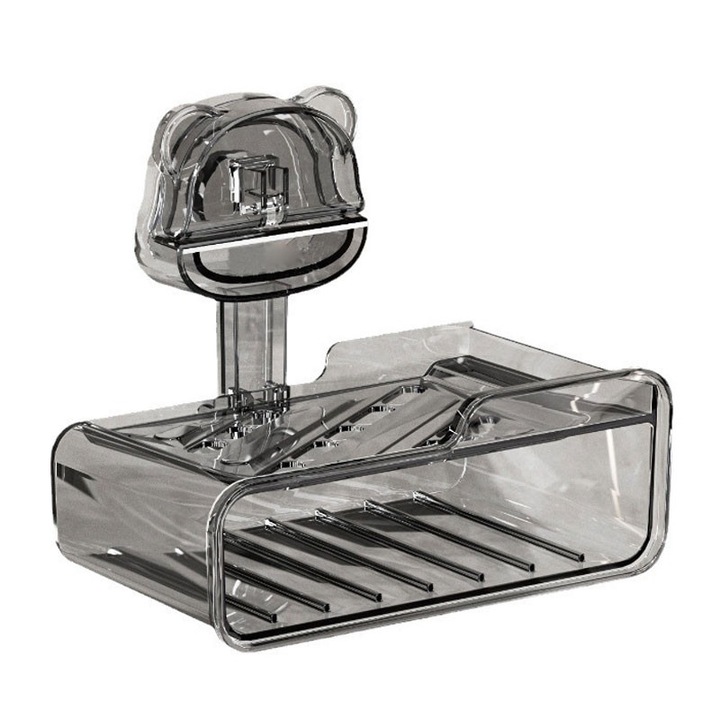 Suport de sapun cu ventuza, RASK, Reutilizabile, usor de montat, gri