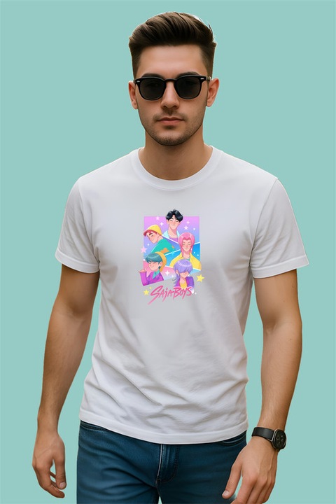 Tricou Barbat Saja Boys 6, Alb