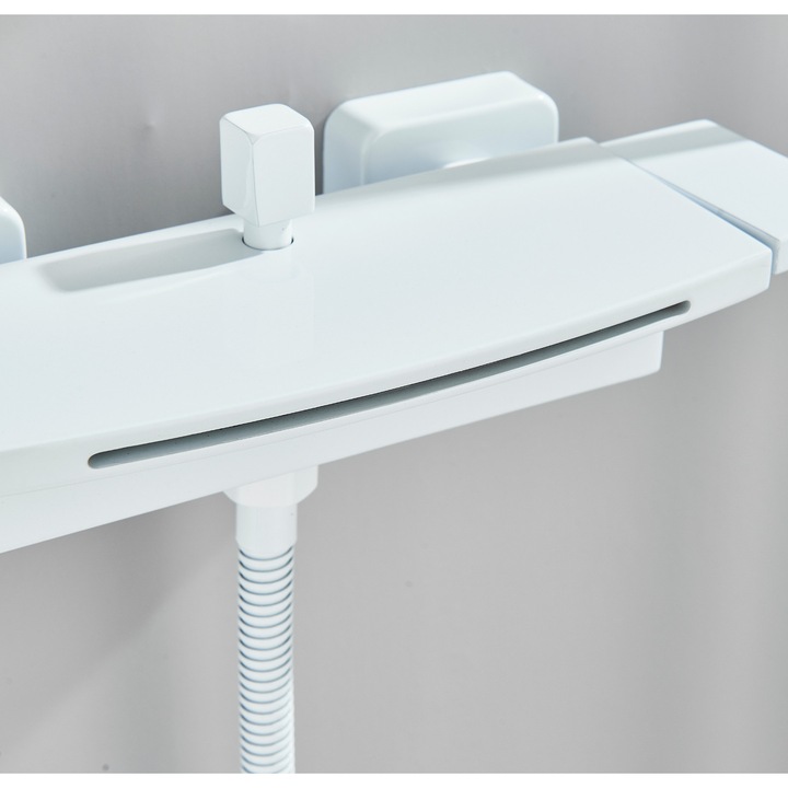 Baterie lavoar de perete Ari Waterfall, pipa tip cascada, Alama, Alb