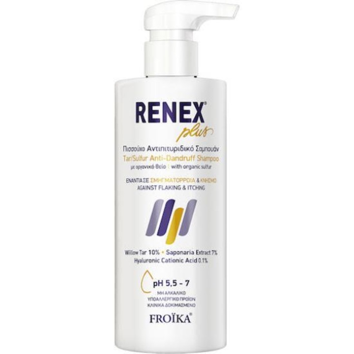 Sampon de par FROIKA Renex Plus antipityridic 400ml, pentru scalp iritat, cu extract de salcie