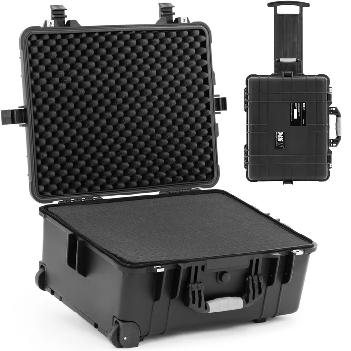 Valiza de unelte MSW, 56x45,5x26,5cm, 46L, negru, cu roti si maner telescopic