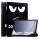 Etui pentru tableta Alogy Slim Case, model Don't Touch Me, compatibil cu Samsung Galaxy Tab A9+ 2023 11", ecologic, cu suport, inchis pe magnet