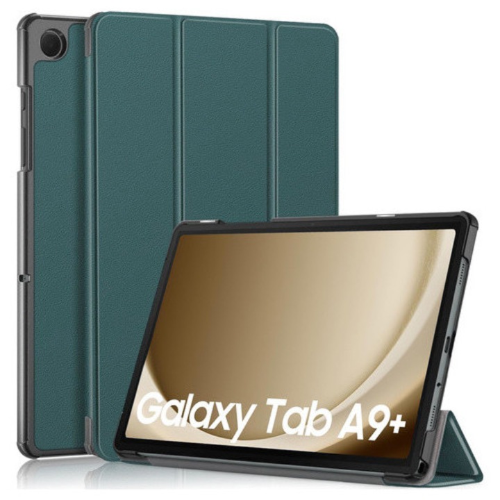 Etui pentru tableta Alogy Book Cover Case, compatibil Samsung Galaxy Tab A9 Plus 2023 11", ecologic, cu suport, verde