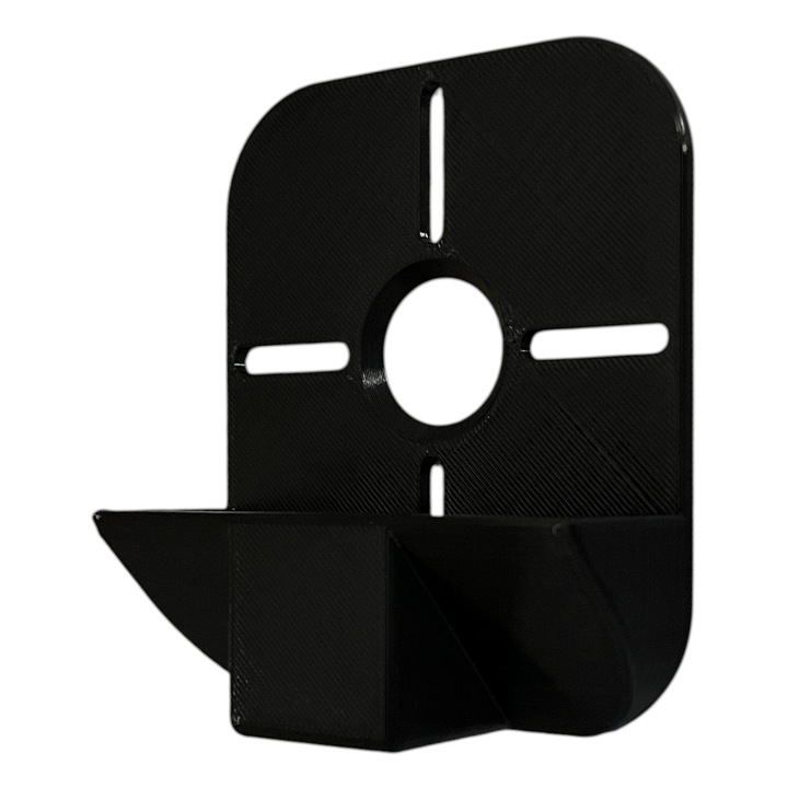 Suport colector praf pentru gaurire, montare rapidă pe perete, două compartimente, plastic rezistent