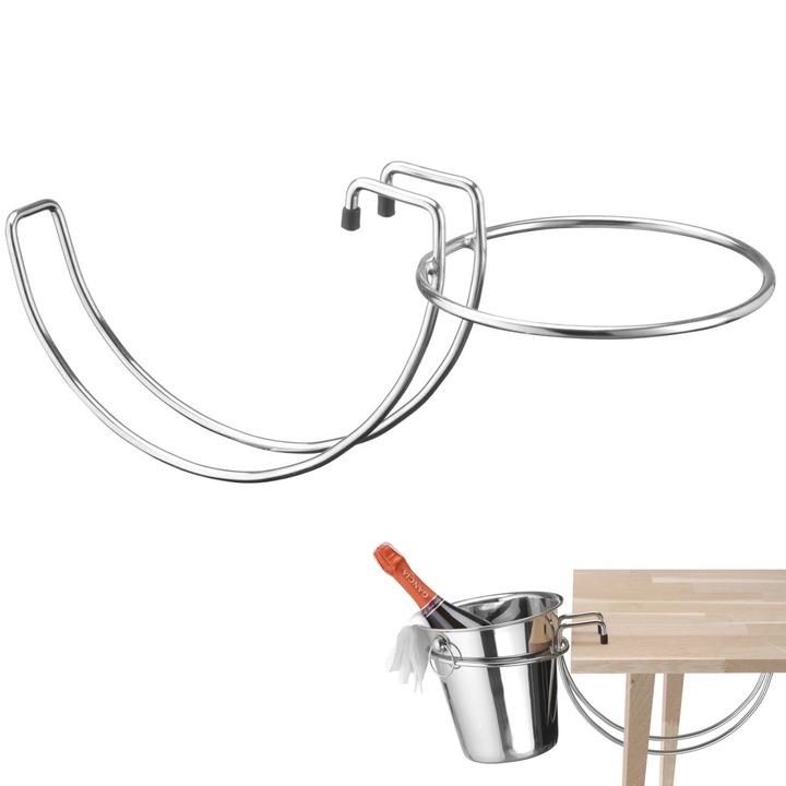 Стойка за бутилка шампанско BarUp, инокс, 194x193мм, монтаж на маса