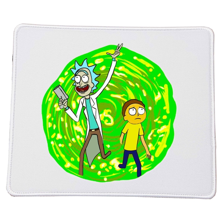Mousepad Rick and Morty, 23x20cm, material durabil, design vibrant
