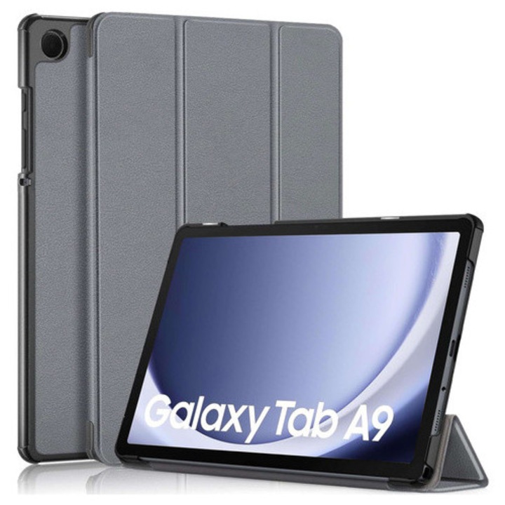 Etui Book Cover Case Alogy pentru Samsung Galaxy Tab A9 2023 8.7", granat, functie Sleep/Wake Up, material ecologic