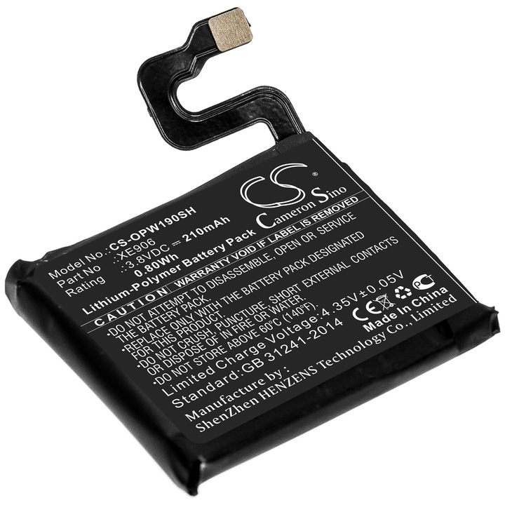 Baterie TECHTEK CS-OPW190SH Li-Polymer 210mAh
