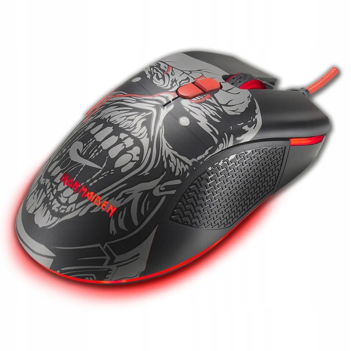 Egér Gaming Subsonic Iron Maiden LED 7200 DPI Ergonomikus