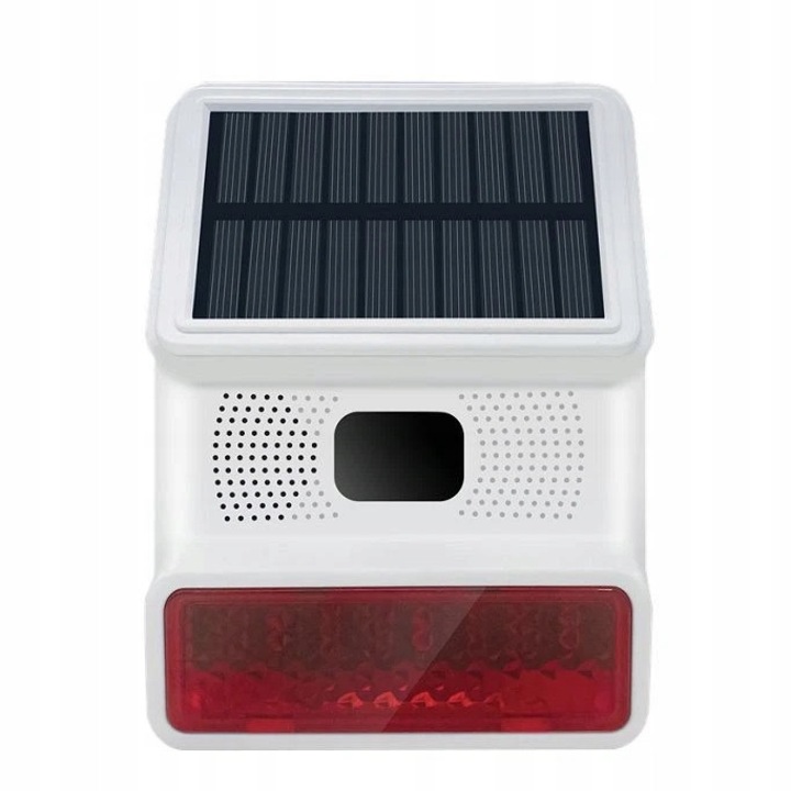 Sirena solara fara fir, Linbox, alb-rosu, 100dB, 185x125x14.7mm