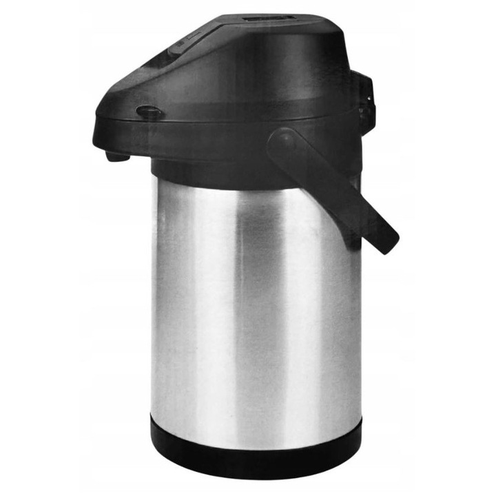 Termos Inox cu Pompa 2.5L STELLAN, Perete Dublu, Conferinta