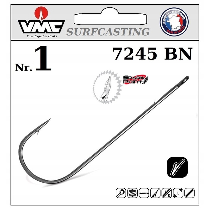 10x Carlige VMC Spark Point Aberdeen 7245BN No.1 Surfcasting Spinning