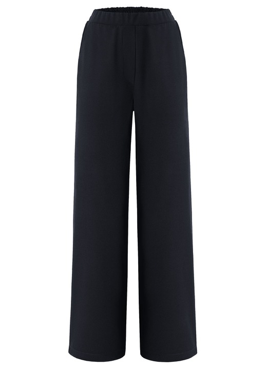 Noi nadrag Axon, egyenes szabasu, zsebek, fekete, Fekete