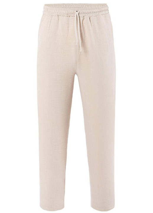 Férfi nadrág, Axon, gumis derék, poliészter, Bézs