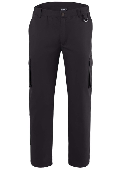 Munkaruha nadrág, Axon, fekete, gumis derék, 65% poliészter