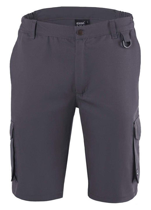 Pantaloni Axon, bermude, elastic, Gri