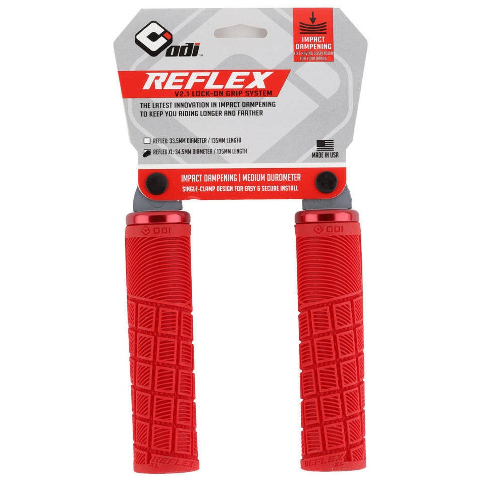 Mansoane ODI Reflex XL V2.1 Lock-On Rosii 135mm - eMAG.ro