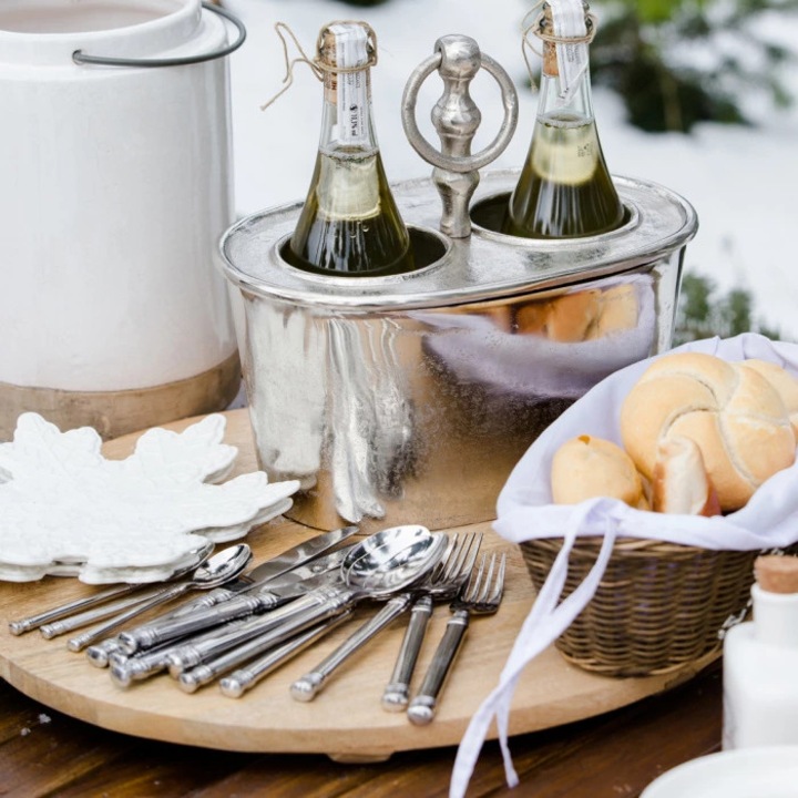 Set tacamuri 16 piese, Lene Bjerre, inox, argintii