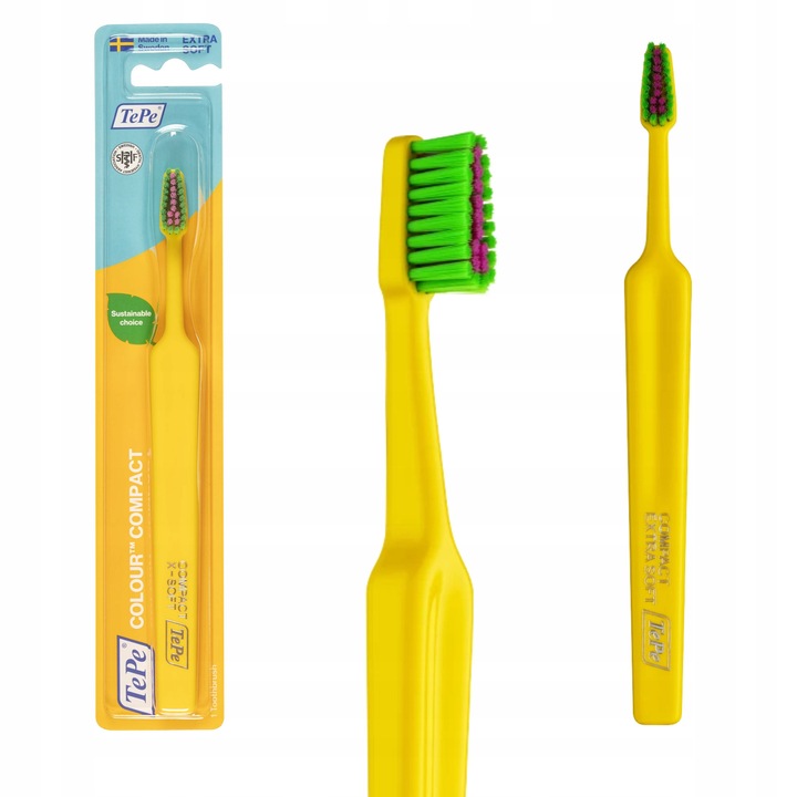Periuta de dinti manuala TePe Colour Compact x-soft galbena 1 buc