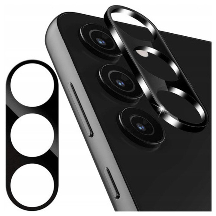 Folie protectie camere, Alogy, Pentru Samsung Galaxy S24, Negru