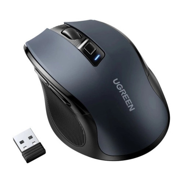 Mouse wireless Ugreen MU006, optic, 4000 DPI, negru