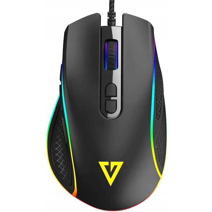 Mouse Gaming Optic Modecom Volcano Veles Negru, 12800 DPI, RGB