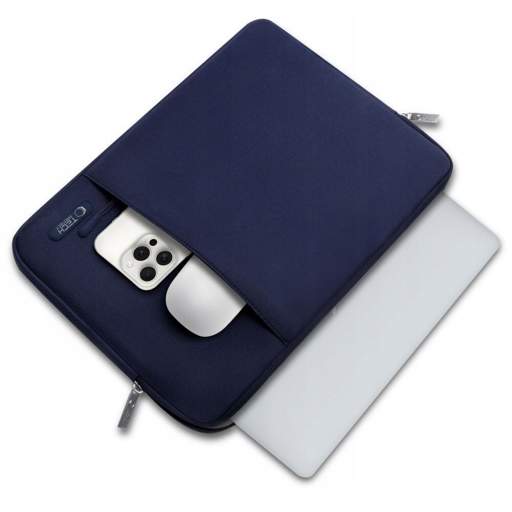 Husa laptop Tech-Protect Sleevy, albastru inchis, 36x26.5x2cm, 13-14 inch