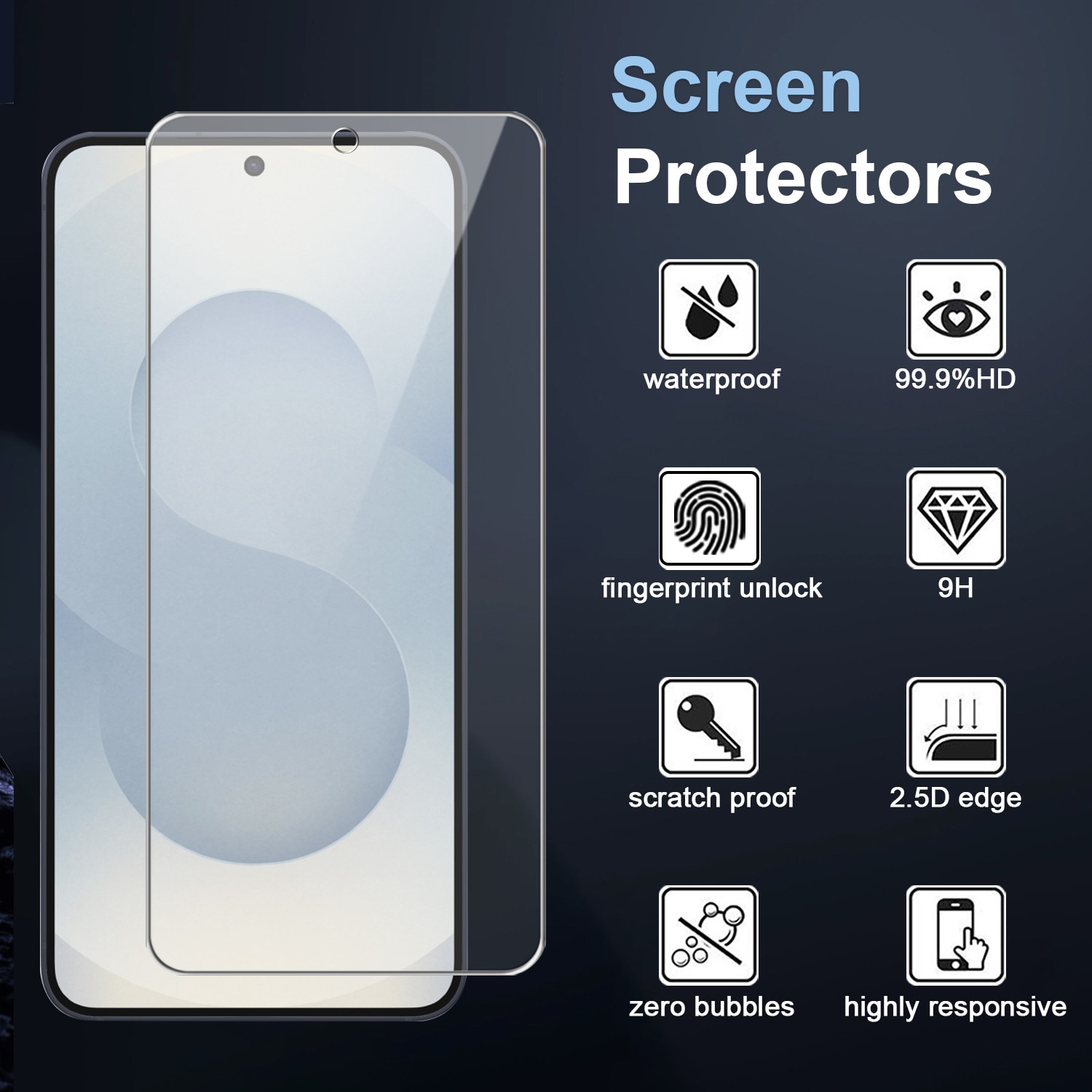 Husa compatibila cu Samsung Galaxy S25 FE 5G cu 2 folii de protectie din sticla temperata si 2 folii de protectie pentru camera, husa moale din TPU MagSafe (negru)