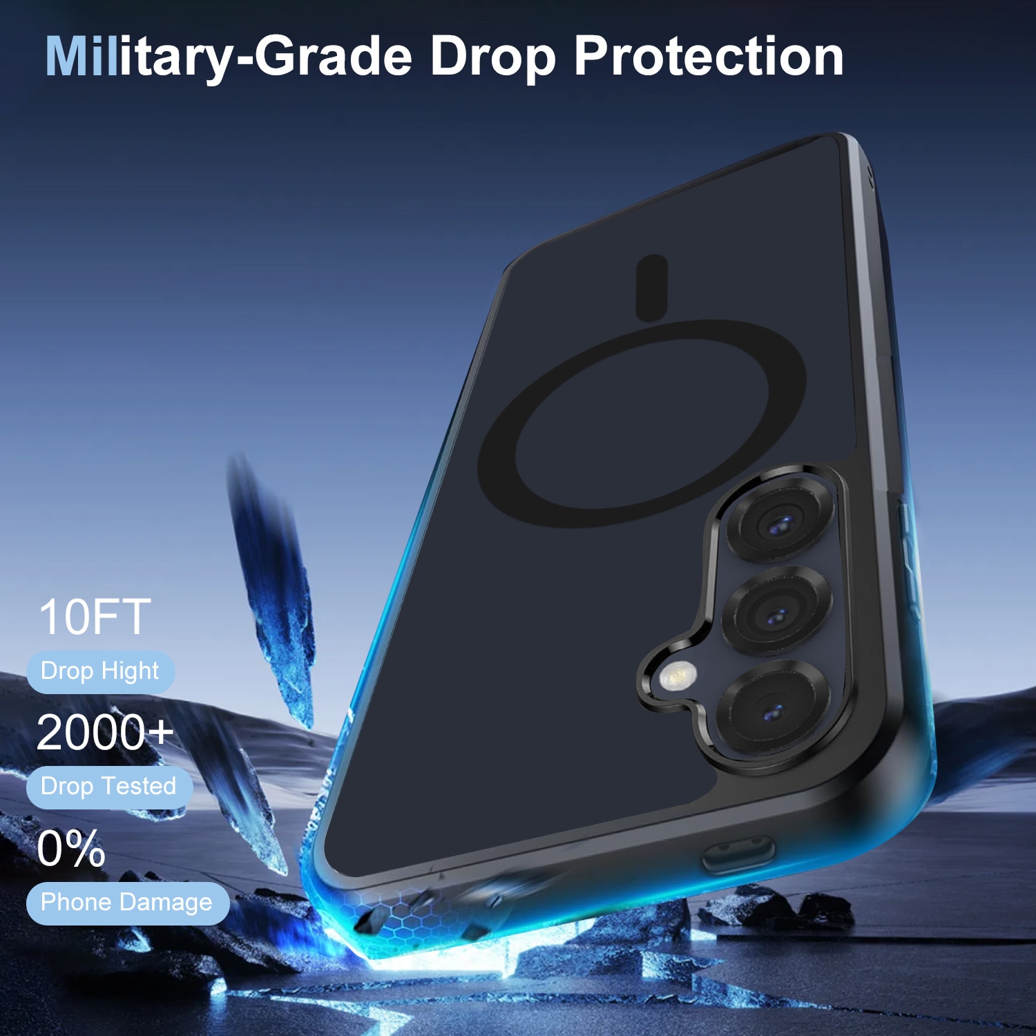 Husa compatibila cu Samsung Galaxy S25 FE 5G cu 2 folii de protectie din sticla temperata si 2 folii de protectie pentru camera, husa moale din TPU MagSafe (negru)