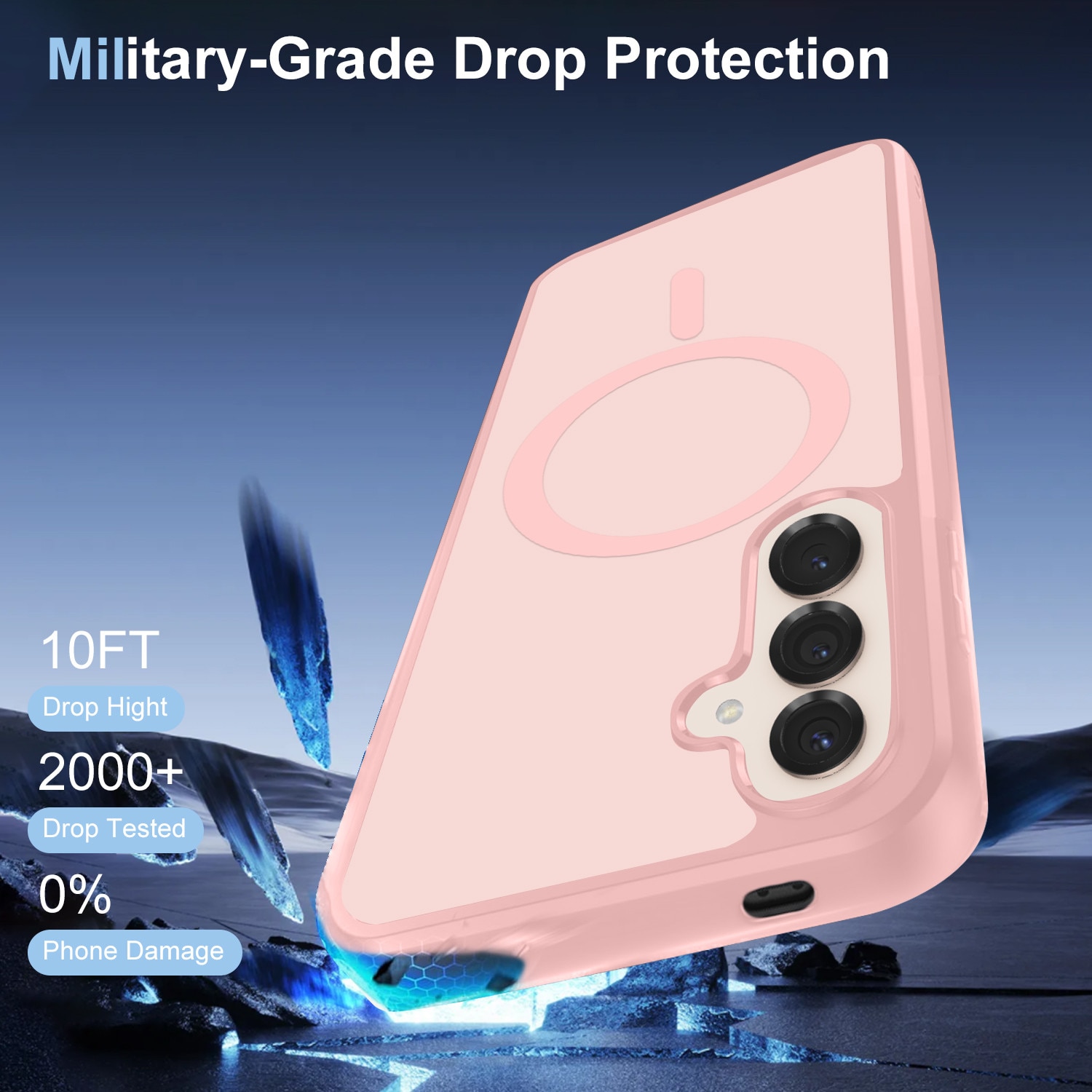 Husa compatibila cu Samsung Galaxy S25 FE 5G cu 2 folii de protectie din sticla temperata si 2 folii de protectie pentru camera, husa moale TPU MagSafe, roz