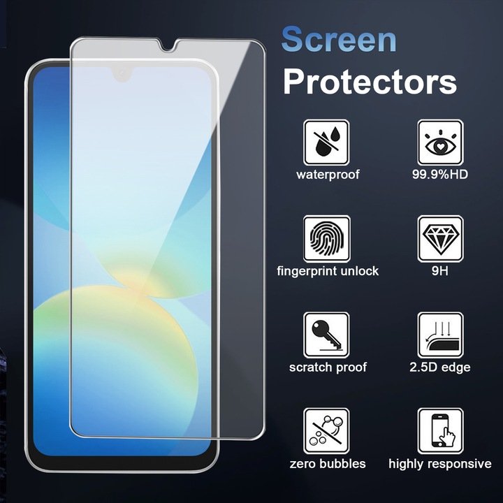 Калъф, съвместим със Samsung Galaxy A17 4G / 5G с 2 защитни фолиа от закалено стъкло и 2 защитни фолиа за камера, мек TPU MagSafe калъф (Черен)