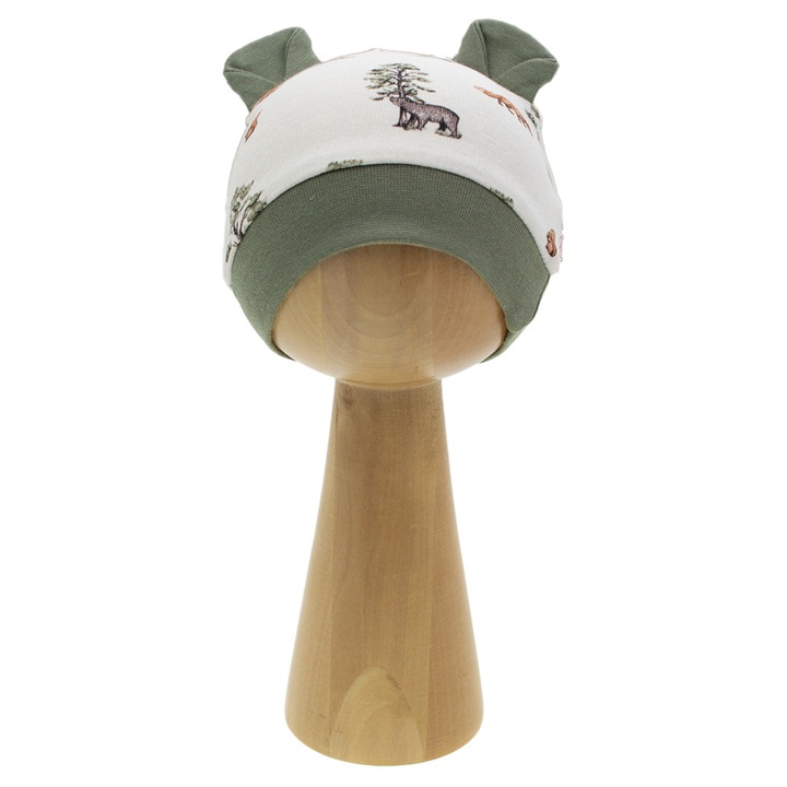 Бебешка шапка Nicol 'Гора' Кремава, Размер 56, 100% Памук