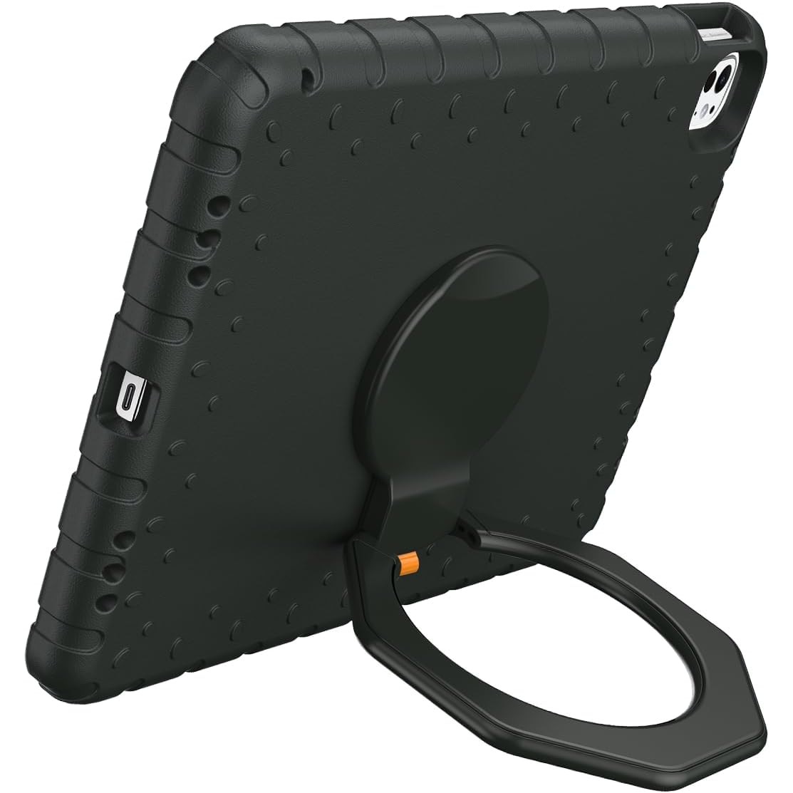 Husa Lotusif pentru iPad Pro 13 inch, spuma EVA rezistenta, suport rotativ 360, negru