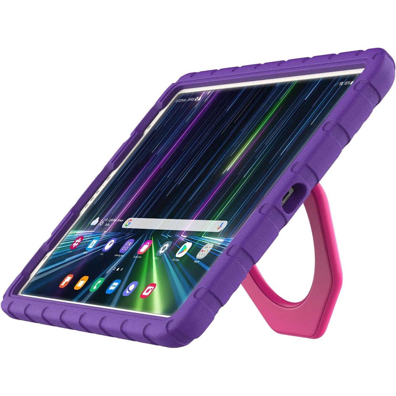 Husa Lotusif pentru iPad Pro 12.9 inch, suport rotativ 360, suport pentru creion, violet