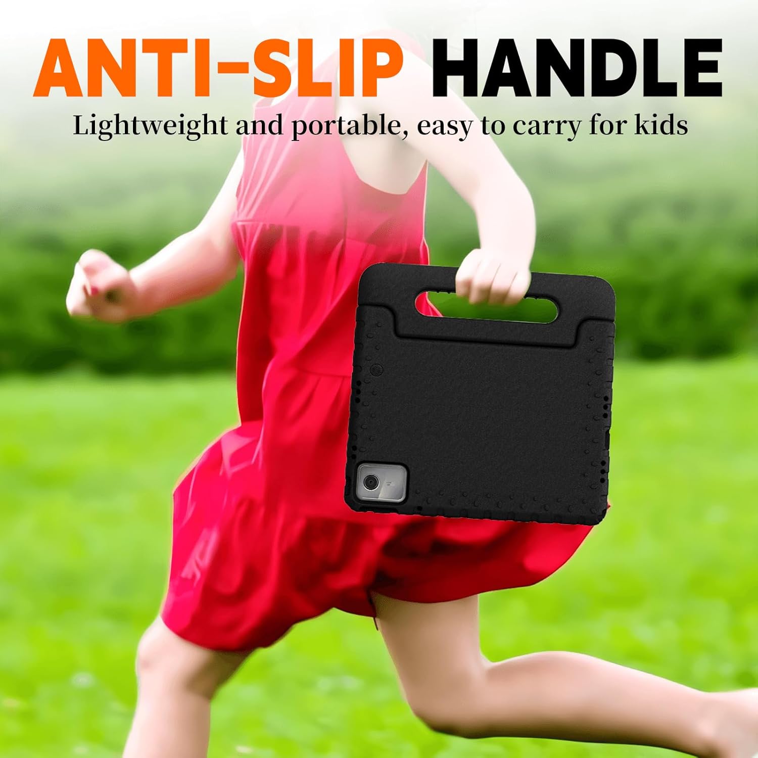 Husa Lotusif Antisoc pentru Tableta 11", Maner Rotativ, Suport Integrat, Negru