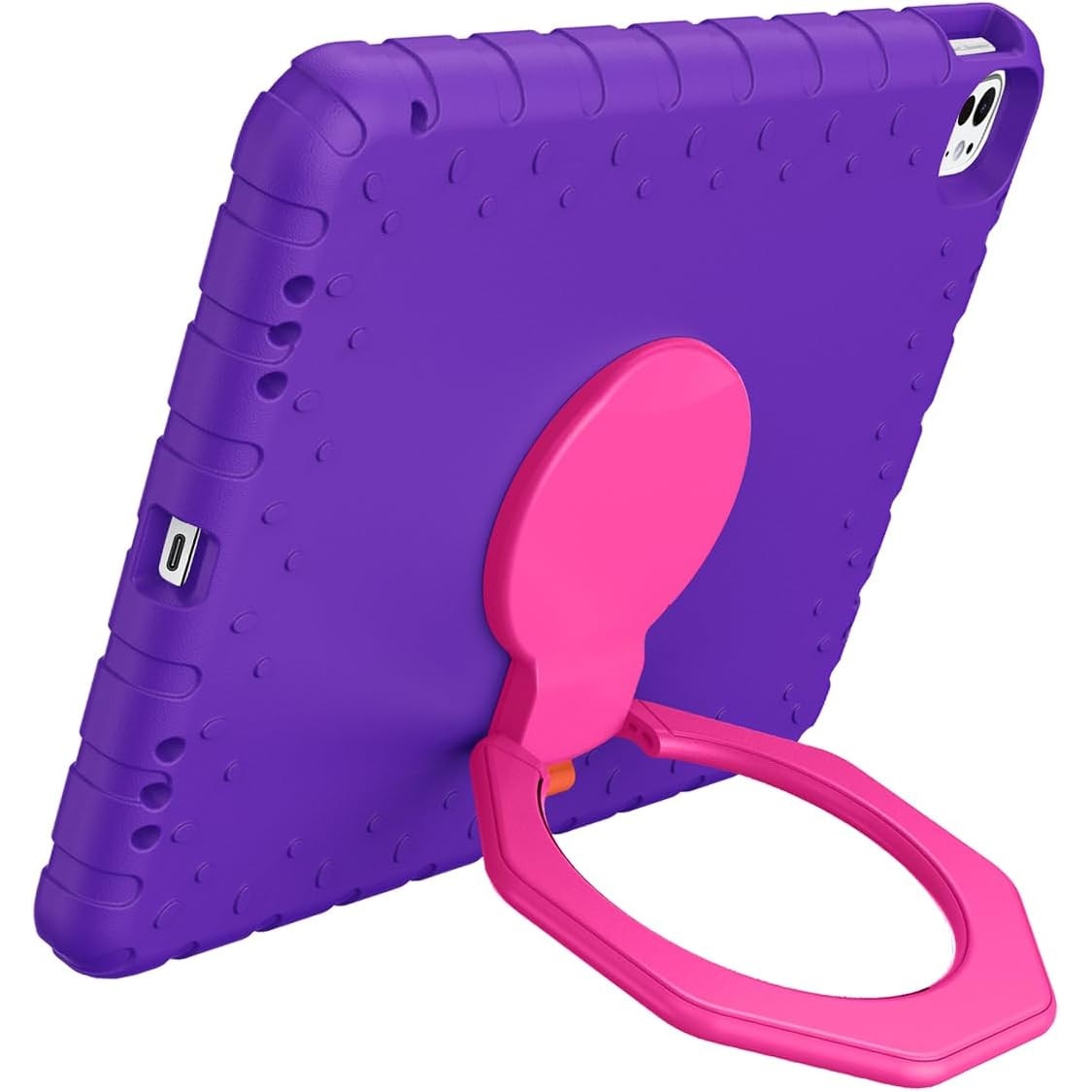 Husa Lotusif pentru iPad Pro, spuma EVA, suport rotativ 360, violet, 13 inch
